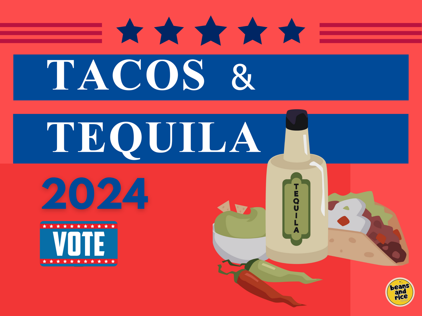 Tacos & Tequila Yard Sign